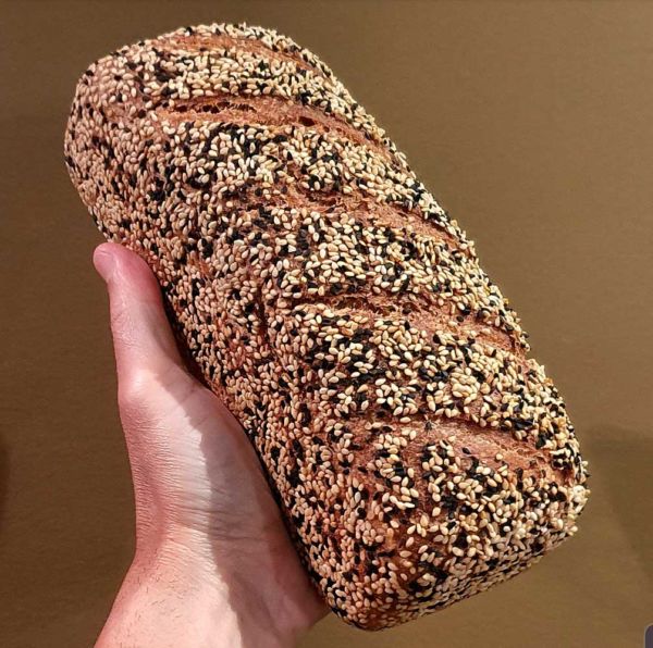 Pão com Crosta de Gergelim